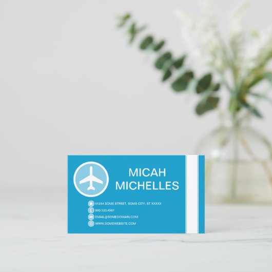 Flugzeugblase Visitenkarte (Stehend Vorderseite)
