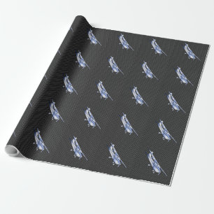 Flugzeugchrom wie Cessna Black Carbon Fibre Geschenkpapier