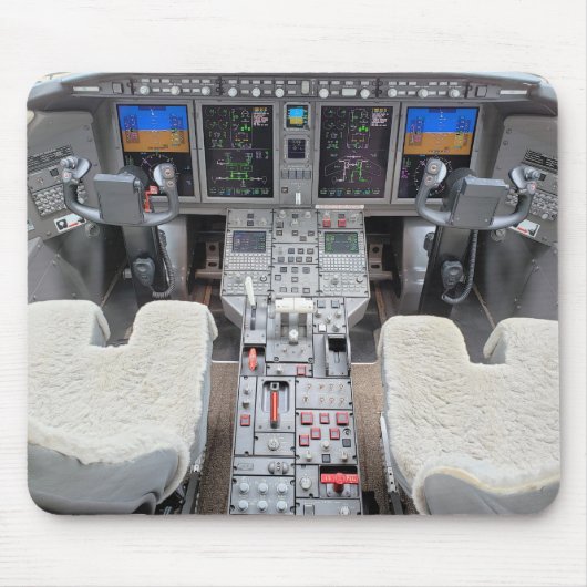 Flugzeugcockpit Mousepad (Vorne)
