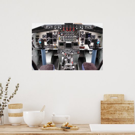 Flugzeugcockpit Poster (Küche)