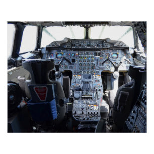 Flugzeugcockpit Poster