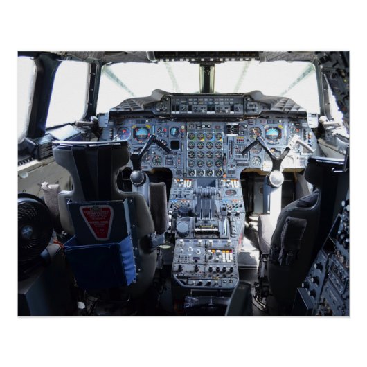 Flugzeugcockpit Poster (Vorderseite)