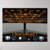 Flugzeugcockpit Poster (Vorne)