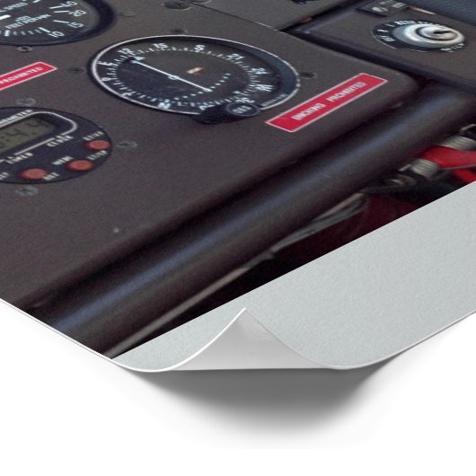 Flugzeugcockpit Poster (Ecke)