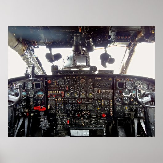 Flugzeugcockpit Poster (Vorne)