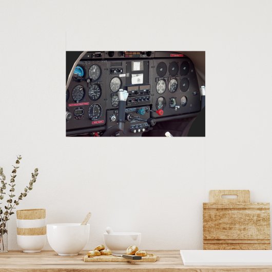 Flugzeugcockpit Poster (Küche)