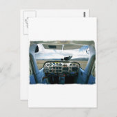 Flugzeugcockpit Postkarte (Vorne/Hinten)