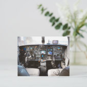 Flugzeugcockpit Postkarte (Stehend Vorderseite)