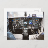 Flugzeugcockpit Postkarte (Vorne/Hinten)