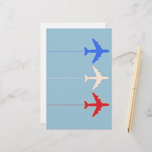 Flugzeuge Briefpapier (Vorderseite/Rückseite Beispiel)