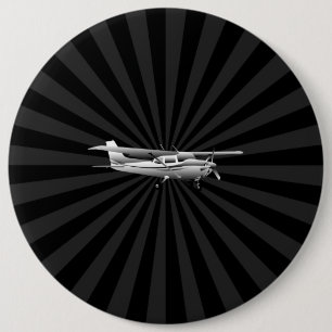 Flugzeuge Cessna Silhouette Flug Black Burst Button
