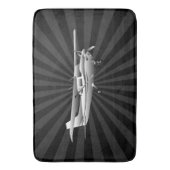 Flugzeuge Cessna Silhouette Flug Schwarzer Sonnenb Badematte (Vorderseite Vertikal)