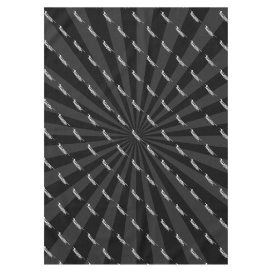 Flugzeuge Cessna Silhouette Flug Schwarzer Sonnenb Tischdecke (Vorderseite)