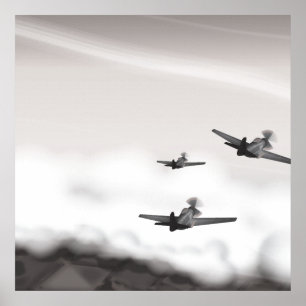 Flugzeuge des Zweiten Weltkriegs Poster