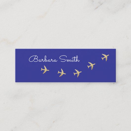 Flugzeuge, die blau fliegen | Agent Mini Visitenkarte (Vorderseite)