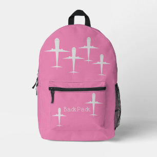 Flugzeuge, die hohe Kinder fliegen Rosa Personalis Bedruckter Rucksack