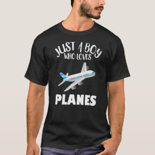 Flugzeuge für den Flugzeug-Piloten von Jungen und T-Shirt