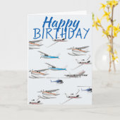 Flugzeuge Geburtstagskarte Karte (Gelbe Blume)