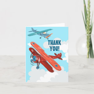 Flugzeuge Geburtstagsparty Vielen Dank Dankeskarte