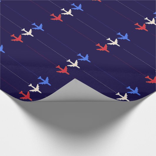 Flugzeuge Geschenkpapier (Ecke)