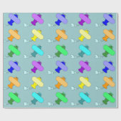 Flugzeuge Geschenkpapier (Flach)
