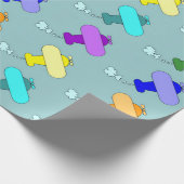 Flugzeuge Geschenkpapier (Ecke)