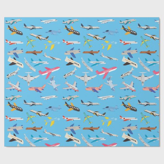 Flugzeuge Geschenkpapier (Flach)