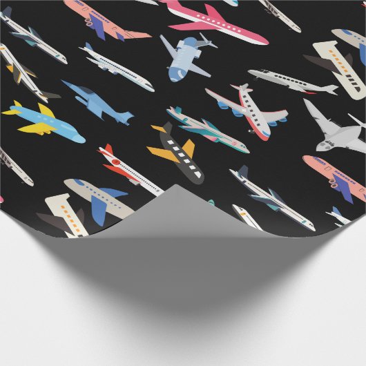 Flugzeuge Geschenkpapier (Ecke)
