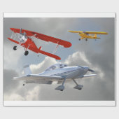 FLUGZEUGE GESCHENKPAPIER (Flach)