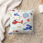 Flugzeuge, Hubschrauber und Ballons Kissen (Decke)