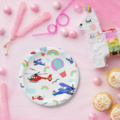 Flugzeuge, Hubschrauber und Balloons Pappteller (Party)