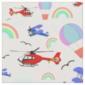 Flugzeuge, Hubschrauber und Balloons Stoff (Nahaufnahme)