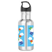 Flugzeuge Jets Niedlich Kids Wasserflasche mit Nam (Rückseite)