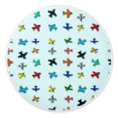 Flugzeuge Light Blue Keramik Pull Keramikknauf (Vorderseite)