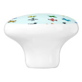 Flugzeuge Light Blue Keramik Pull Keramikknauf (Seitenansicht)