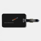 Flugzeuge mit dezenter Farbe, die auf modernem Sch Gepäckanhänger (Rückseite horizontal)