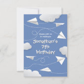 Flugzeuge mit gefaltetem Papier, jedes Kind zum Ge Ankündigung (Vorderseite)