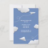 Flugzeuge mit gefaltetem Papier, jedes Kind zum Ge Ankündigung (Rückseite)