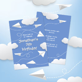 Flugzeuge mit gefaltetem Papier, jedes Kind zum Ge Ankündigung