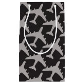 Flugzeuge mit schwarzgrauem Flugzeug Pilot Flugzeu Kleine Geschenktüte (Vorderseite)