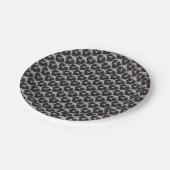 Flugzeuge mit schwarzgrauem Flugzeug Pilot Flugzeu Pappteller (Schrägansicht)