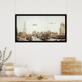 Flugzeuge NYC City Hall Foto 1913 Poster (Küche)