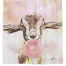 Flugzeuge Ohrziegenblasen mit Bubblegum Duschvorhang