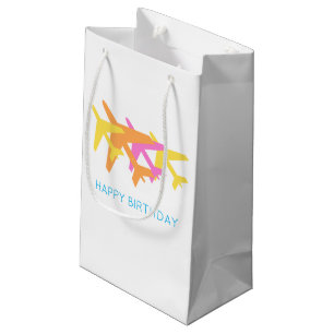 Flugzeuge Orange Yellow Pink Reise Glücklich Gebur Kleine Geschenktüte