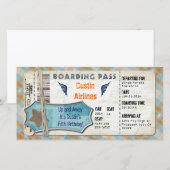 Flugzeuge Party Boarding Pass (Vorne/Hinten)