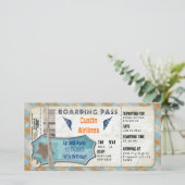 Flugzeuge Party Boarding Pass (Stehend Vorderseite)