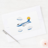 Flugzeuge Party Collection! Rechteckiger Aufkleber (Umschlag)