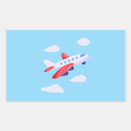 Flugzeuge Party Collection! Rechteckiger Aufkleber