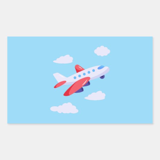 Flugzeuge Party Collection! Rechteckiger Aufkleber (Vorderseite)