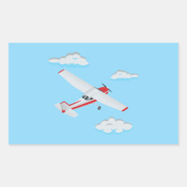 Flugzeuge Party Collection! Rechteckiger Aufkleber